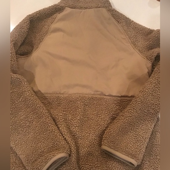 Girlfriend Collective Half-zip Fleece Jacket Mushroom Brown Size 3 (Small) - Picture 4 of 8